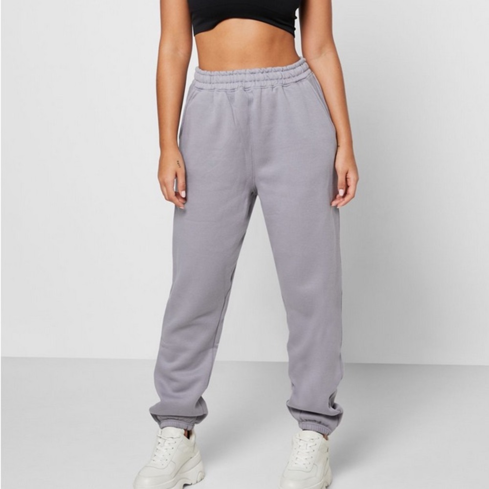 Cozy boyfriend fit grey sweatpants